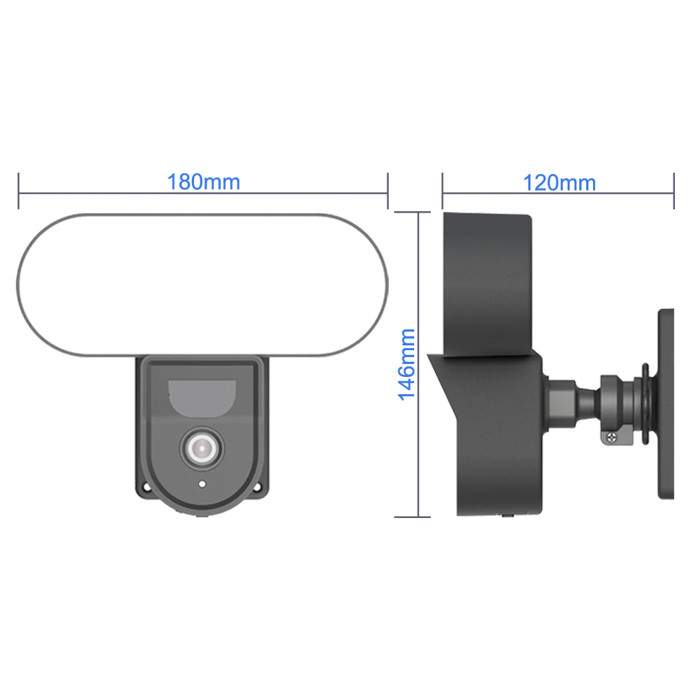HOT 2MP 3MP Smart Wifi Floodlight Camera Hidden Outdoor Security Flood Light Spotlight Camera with Auto Color Night Vision
