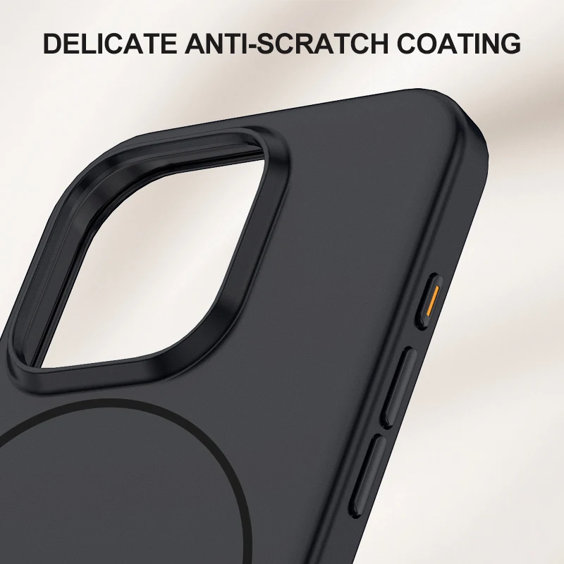 product luxury magnetic  phone case waterproof mobile phone case for iphone 16 pro max skin feel back cover with wireless charging-2