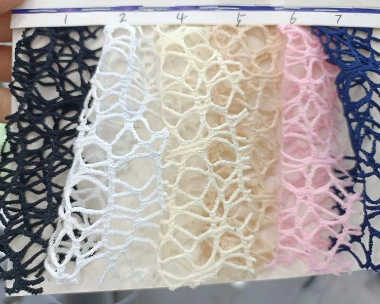 RTS 6 Colors Hollowed Out Polyester Spandex Spider Web Tulle Embroider Mesh Lace Fabric for Stage Fashion Clothing Fabric