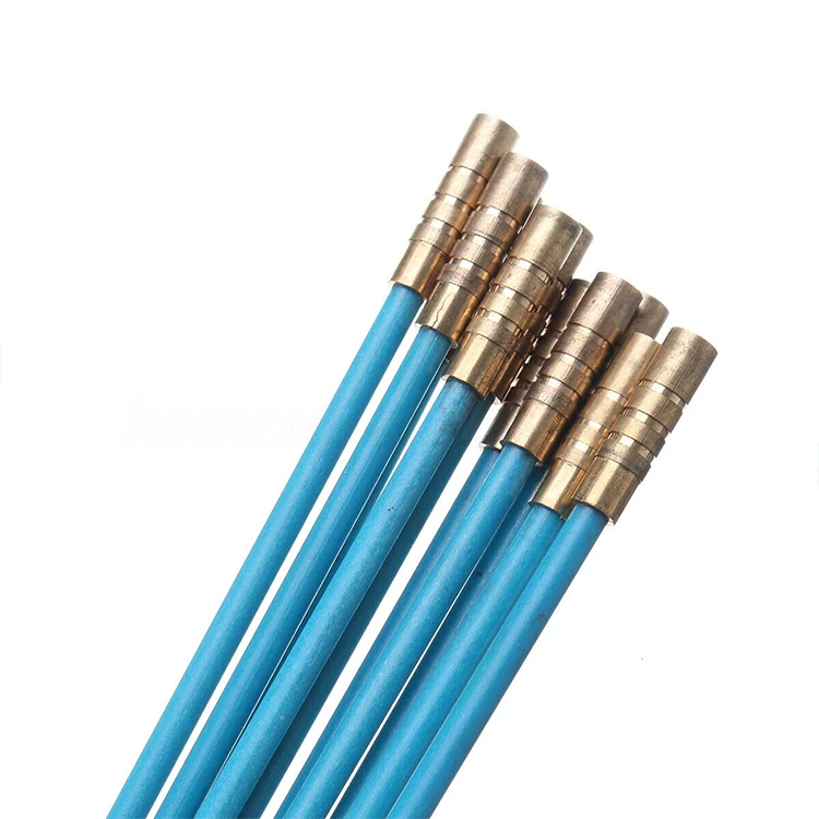 10pcs 1m Fiberglass Cable Running Rods Kit Fish Tape Electrical Wire Coaxial 
