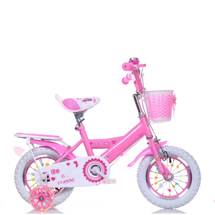 Kids Bike 16 Inch Children Girls Pink Bicycle Cycling With Stabilisers XMAS Gift 