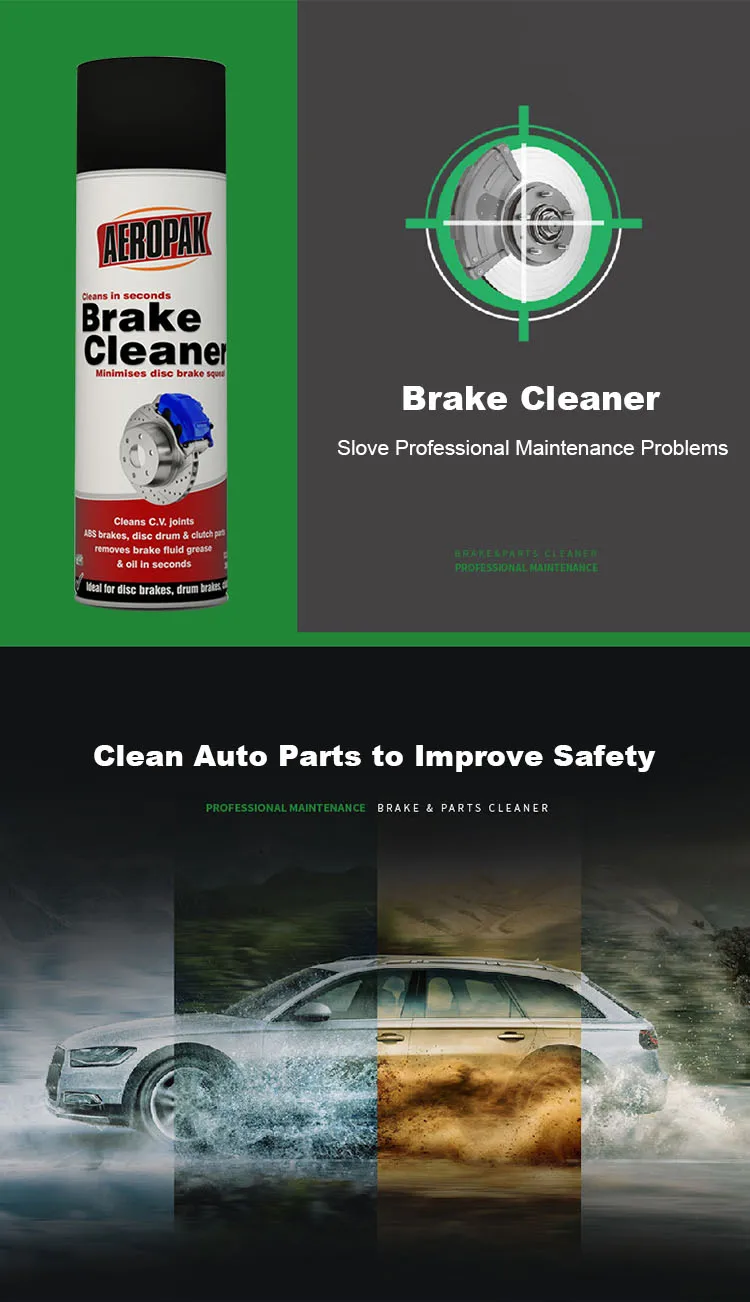 Aeropak Aerosol Brake Parts Cleaner Spray 500ml For All Wheel Cleaner