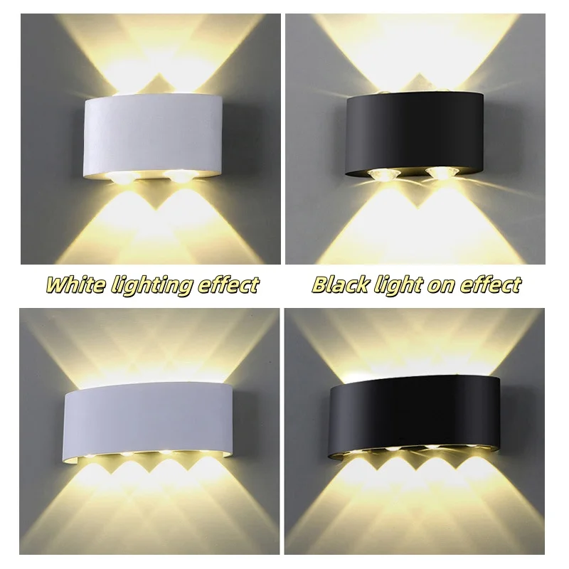 RGBYP Color Changing  Round Half Round Design Wall Light  Outdoor up / Down Wall Lights Waterproof IP65 Modern Outdoor Wall Lamp