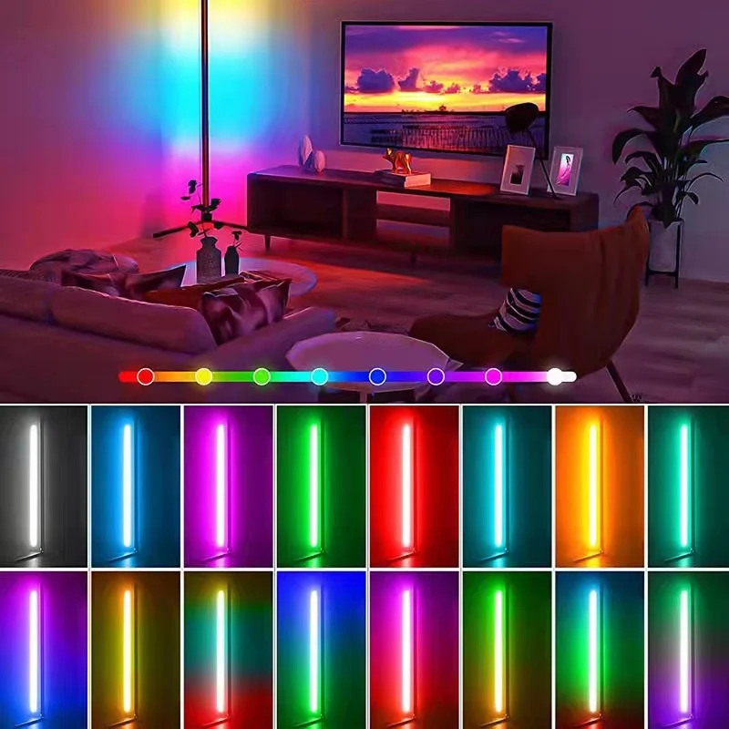 Smart LED Corner Floor Lamp - RGB Lighting for Home Decor