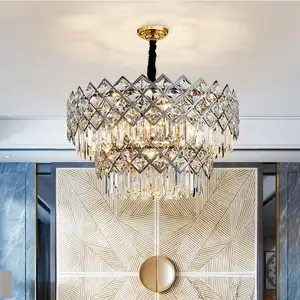Vintage Fixtures Crystal Pendant Light Hotel Kitchen Decoration Crystal Chandelier Lighting