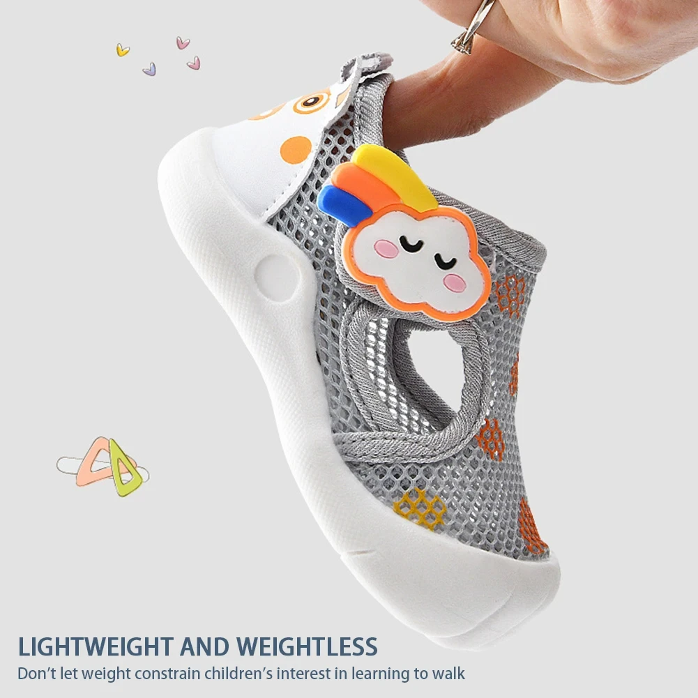 Unisex Summer Breathable Air Mesh Sandals for Kids Baby Casual Shoes with Anti-slip Soft Sole Infant Lightweight Outdoor Shoes
