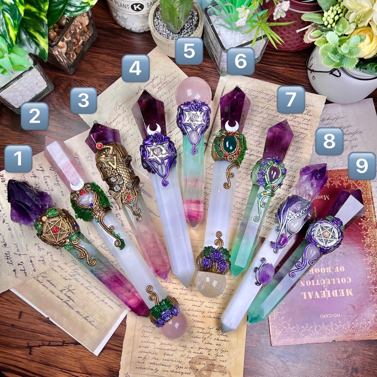 Natural Healing Stone Crystal Magic Wand Scepter Customized Wholesale