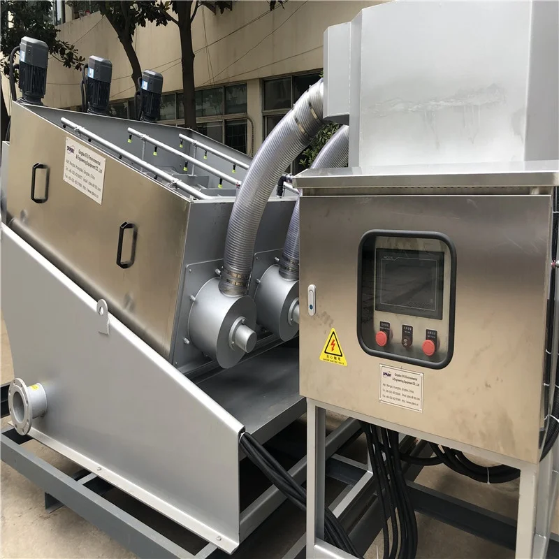 Wastewater Treatment Sludge Dehydrator Screw Press Equipment for Wastewater Treatment manufacture