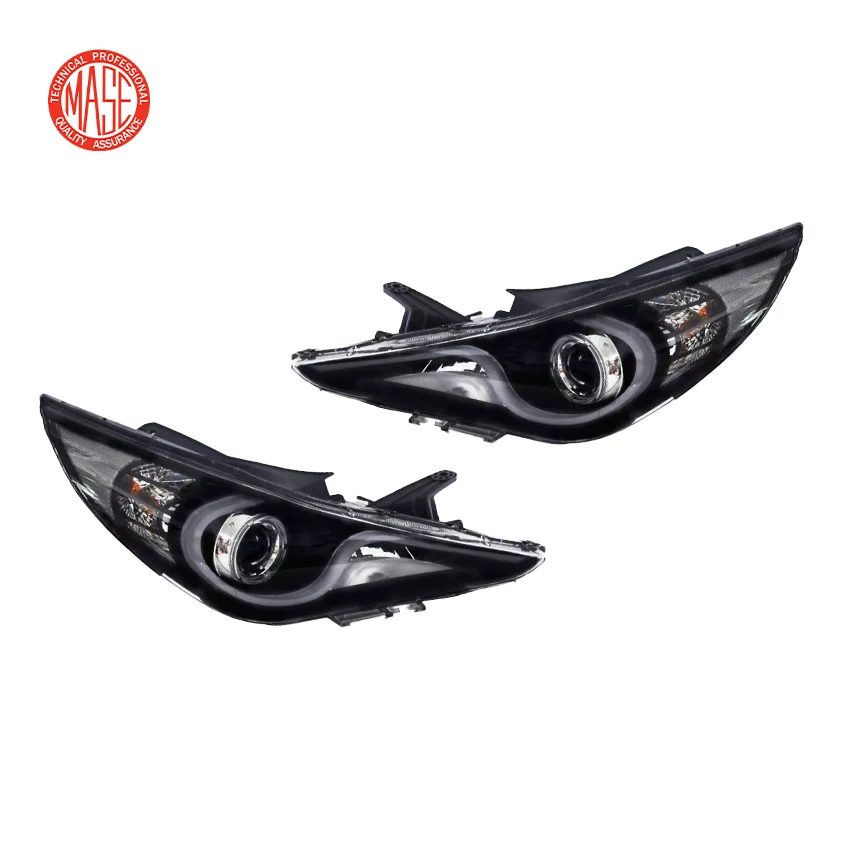 CZJF Angel Eye DRL DHL RHL Modified Beam Left Right Adjusting Plug and Play LED Headlight for Hyundai Sonata 2011 2012 2013 2014
