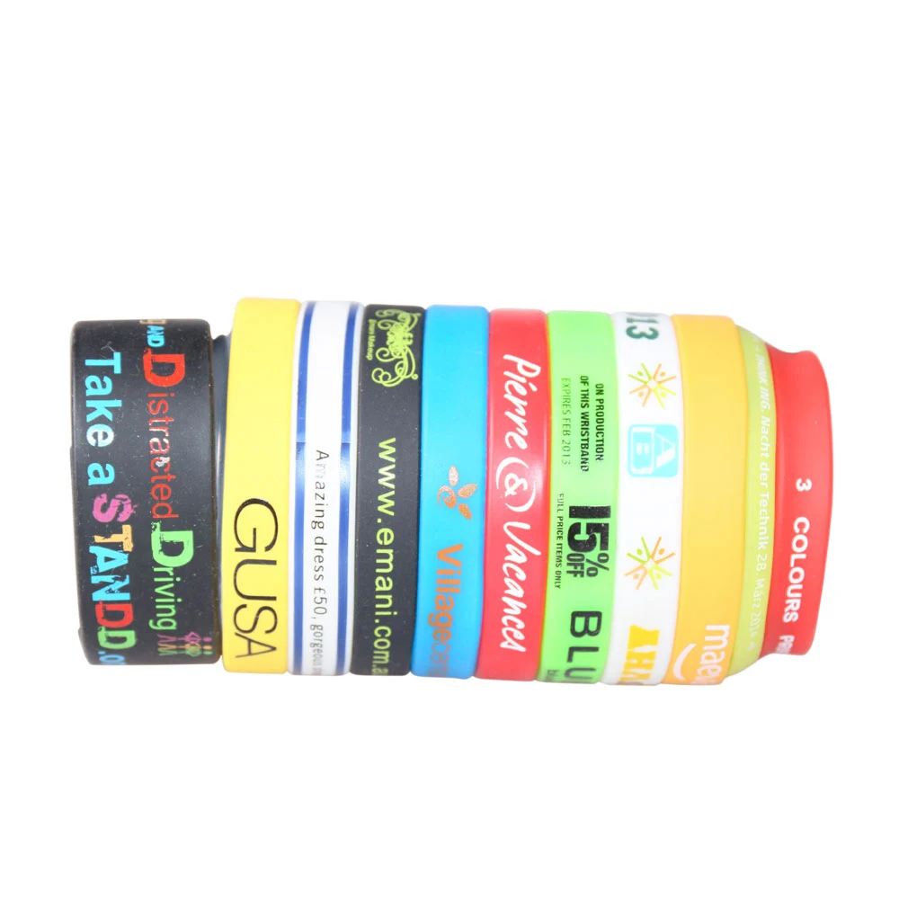Custom Logo Decorative RFID Silicone Wristbands Cheap Promotional Advertising Gifts Decorative Rubber Band Bracelets
