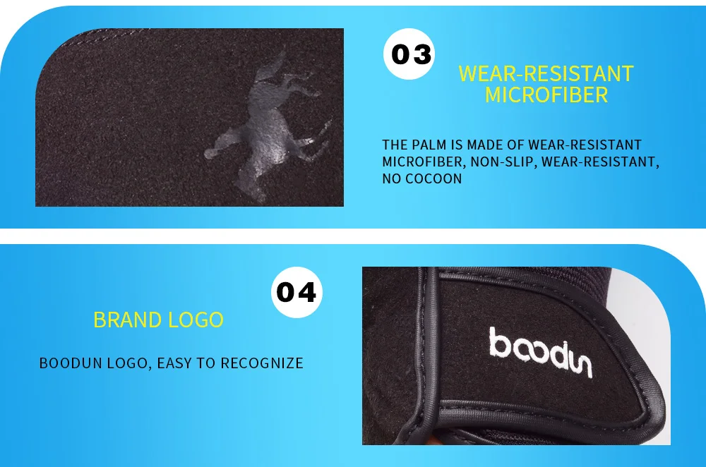 Boodun 1075 Outdoor Horse Riding Gloves Man Summer Wearresistant Anti