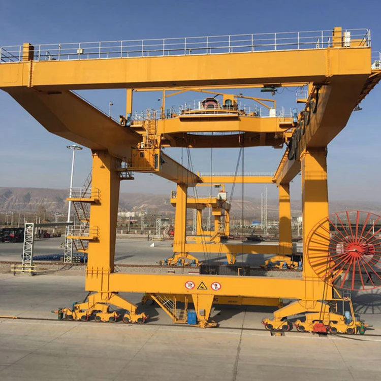 Advanced Design 150 200 T Rail Mounted Lifting Container Trolley Type Double Beam Gantry Crane With Cable Reel