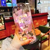 Violet + Couvercle en verre + Sac cadeau + Carte de vœux avec pile