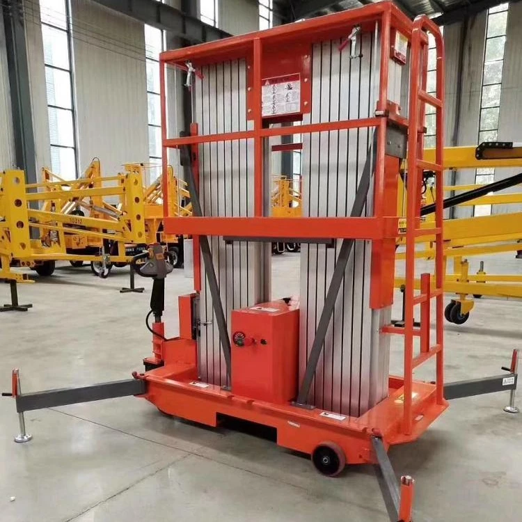 Types of Man Lift Type 12m Hydraulic Ladder Price Two Mast Aluminium Single Person Vertical Electric
