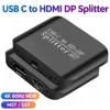 USB-C to HDMI + DP--Black--E60