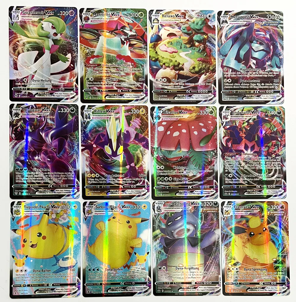 Fast Shipping Rainbow Pikachu Vmax Pokemon Cards New Trading Cards Game ...