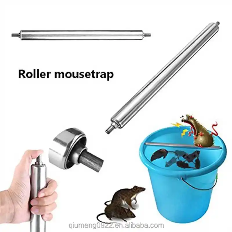 Stainless Steel Mice Rats Mouse killer Roll Trap log Grasp Rolling