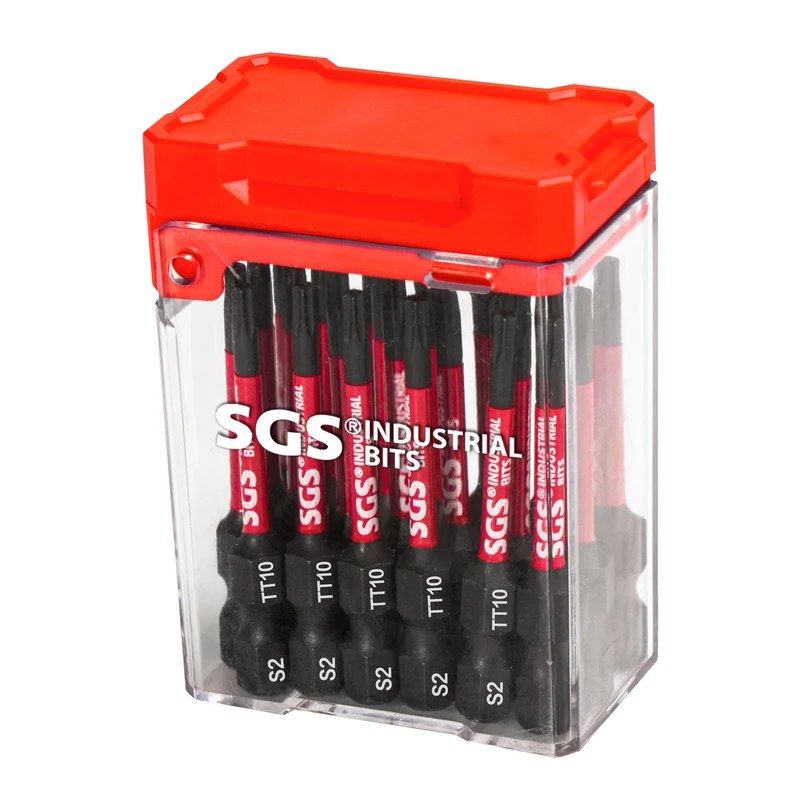 MOYOTEC 15PCS Source Factory 50mm 1/4 Torx with Hole Impact Bit Set with Storage Box Portable Tool K