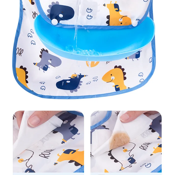 baby Detachable PEVA Bibs waterproof manufacture