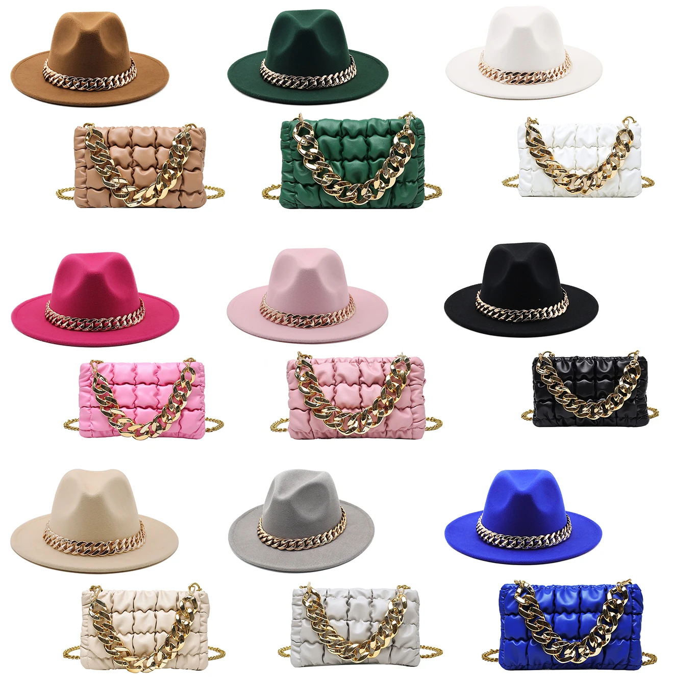Quality Fedora Hat,Fedora Hat And Purse Set