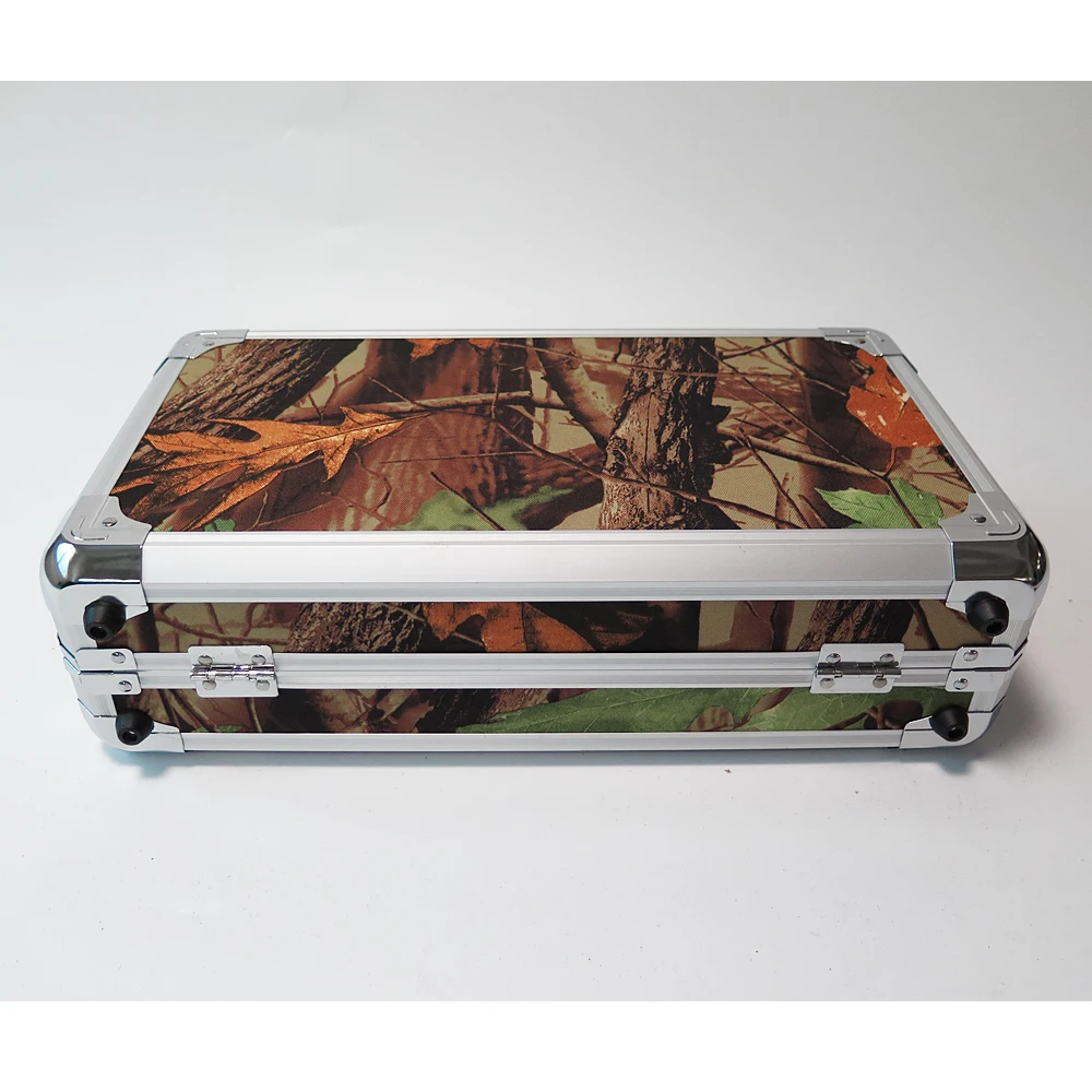 Новый дизайн портативные алюминиевые Чехлы для покерных чипов Техасского