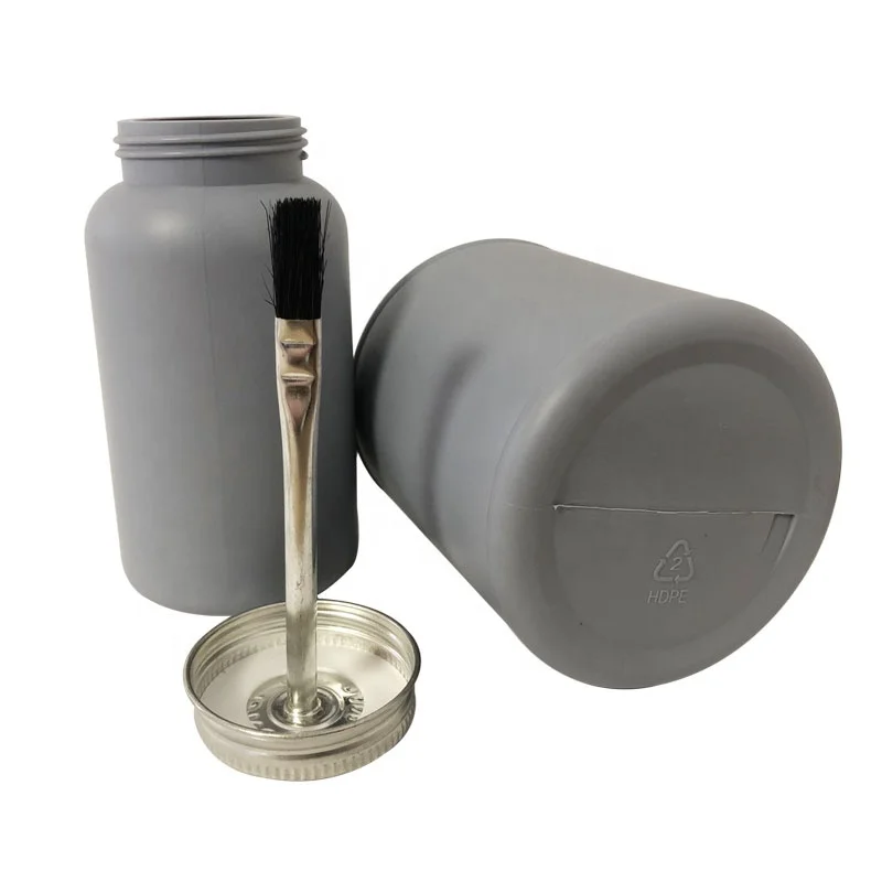 250ml 500ml Empty HDPE Plastic Glue Bottle With Screw Top Metal Brush Cap