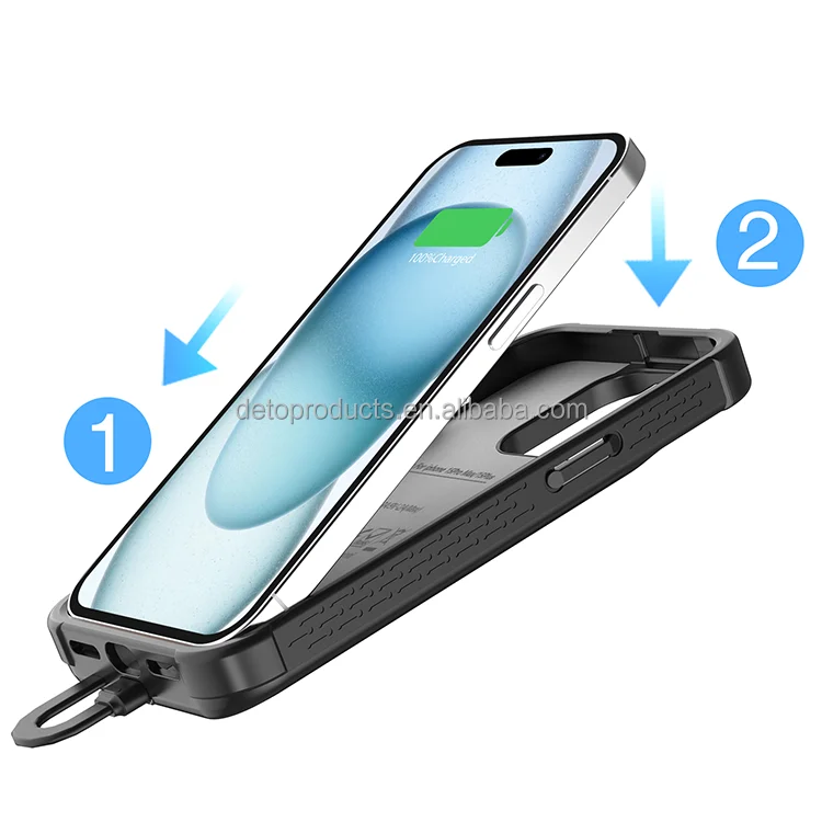 8000mah Typec Charging Dual Devices For Mobile Phone Cell Iphone Case