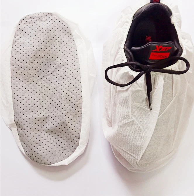 Dotted Nonslip Non Woven Disposable Antiskid Overshoe Shoe Cover supplier