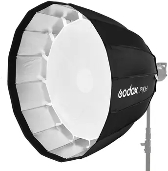Godox P90H High Temperature Resistant 90cm Deep Parabolic Softbox with Bowens Mount for Photography Studio Video Flash Light