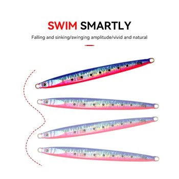 Cheery JL292 Printed Luminous Lead Artificial Hard Bait Long Casting Jigging Lure with Hooks for Sea Fishing – Metal Jig – view 4