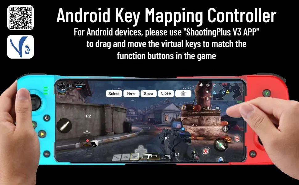 D3 Gamepad Telescopic Mobile Gaming Controller for PC IOS Android PUBG Switch PS4 Stretch Wireless 3D Joystick With Macro