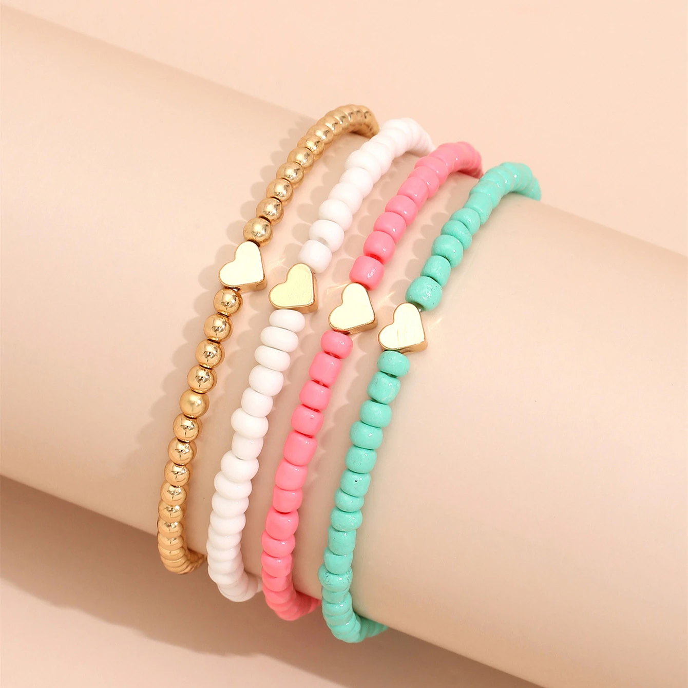 Cupimatch Boho Armband Set Damen – 3-teiliges Stretch-Perlenarmband Im Mehrschicht-Look