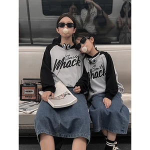 Girls Skirts Spring and Autumn Large Size Loose A-Line Skirt Versatile Korean Style Big Child Parent-Child Denim Skirt