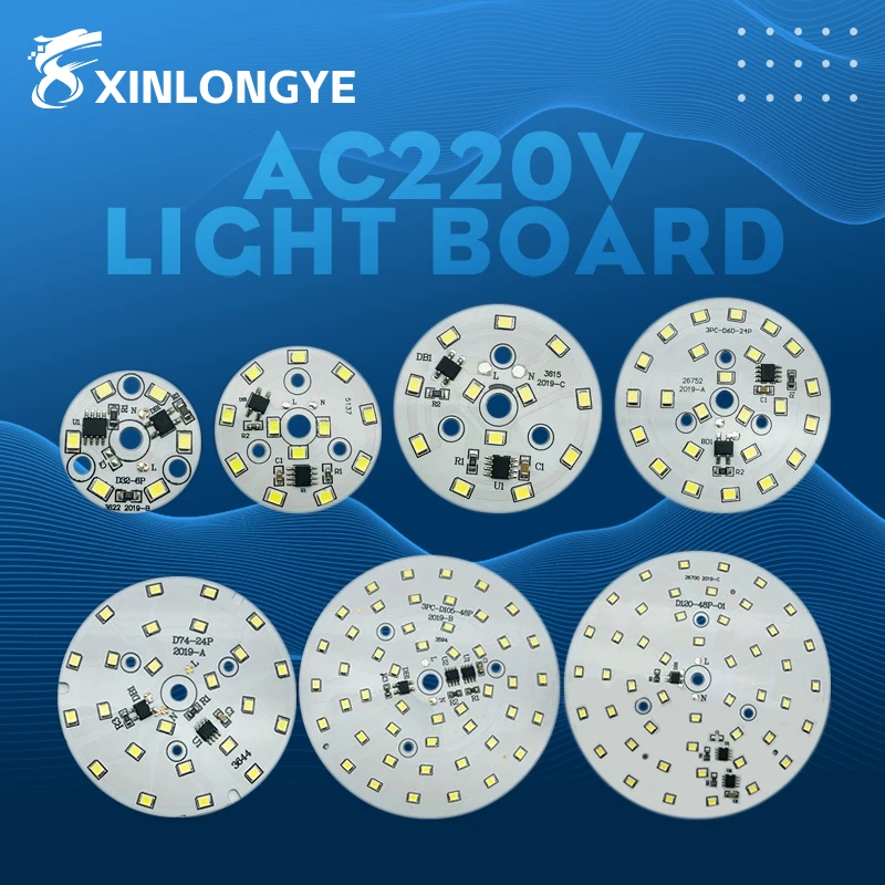 High Voltage 2835 SMD LED Modules Linear T3W 5W 7W 9W 15W Round Light Board 220V LED Board