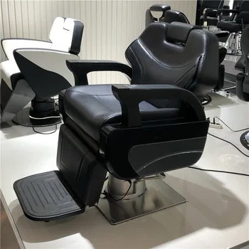 Reclining hydraulic pump cadeira de barbeiro silla de peluquero black men's salon equipment beauty salon barber chairs