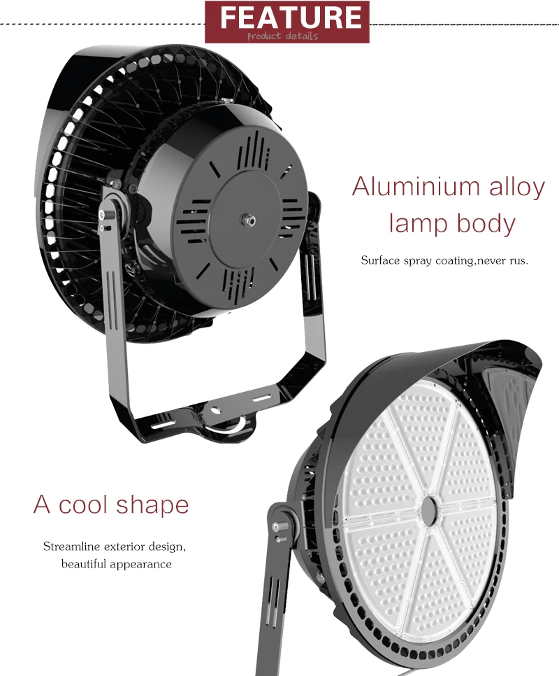 Ip65 Professional Outdoor Baseball Stadium Lights 1200 Watt Led Stadium