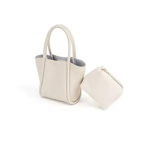 Lichee Pattern Cute Portable Cow Leather Women Handbags Fashion Simple Genuine Leather Shoulder Composite Bags