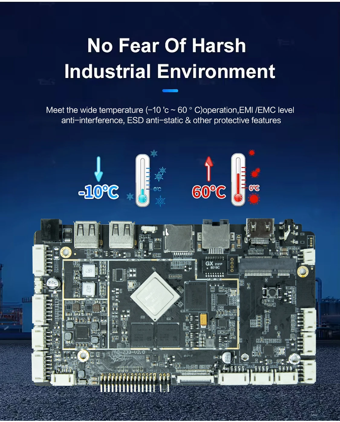 Self-service Ticket Machine Rk3568 Quad-core Motherboard with Pcie 3G/4G PCIE and 1 Ethernet Port