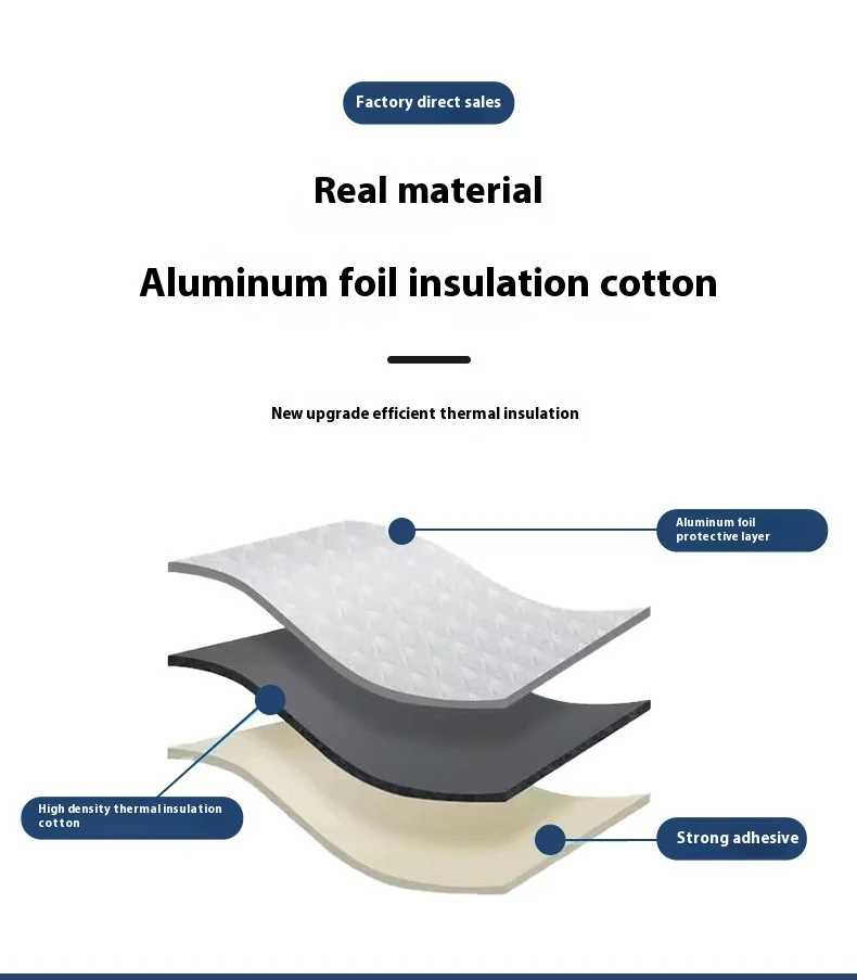 Roof Thermal Insulation Material Rubber and Plastic Aluminum Foil Self-adhesive Thermal Insulation Cotton