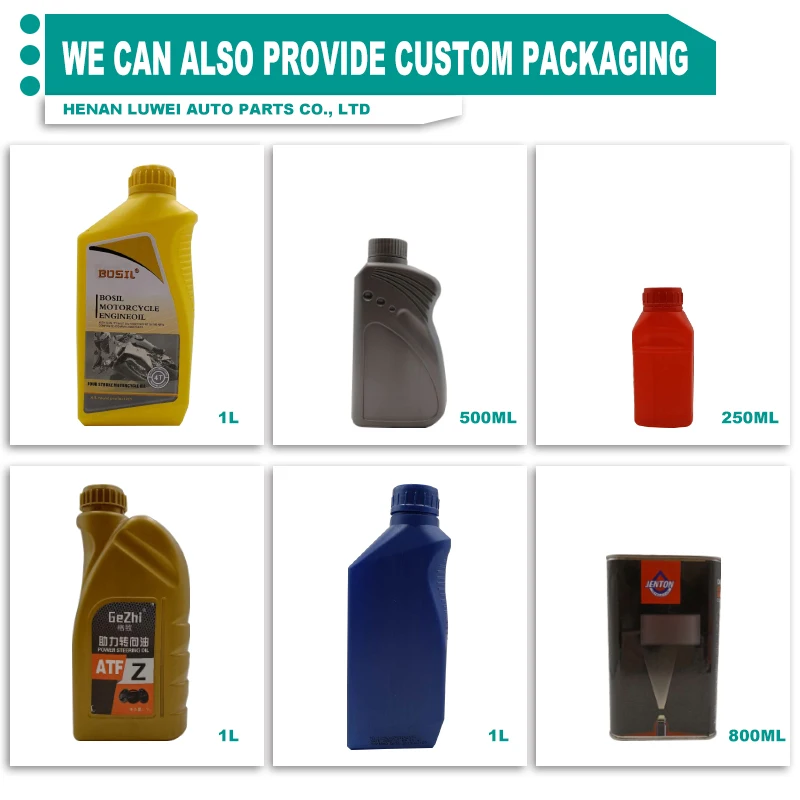 China LUWEI BOSIL Brand  Customized Package Synthetic 4T Motorcycle Engine Oil