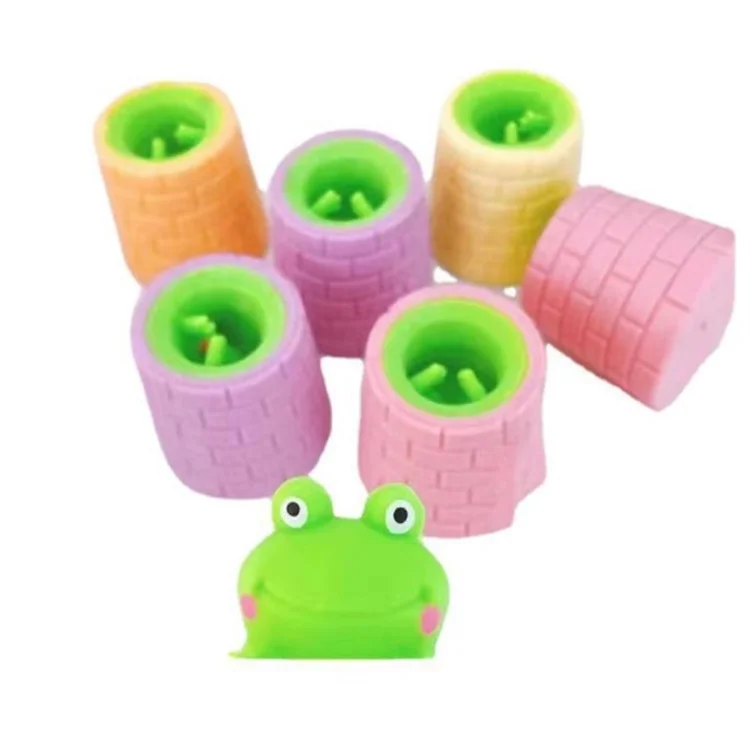 Frog Toys Squeeze Decompression Funny Tree Stump Cartoon Animal Anti Stress Relief Soft Interesting Squishy Adult Gifts