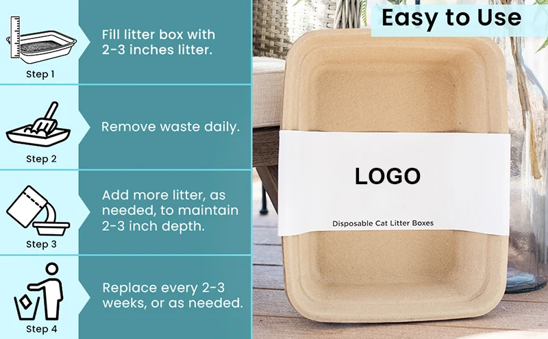 Low Entry Litter Box For Senior Cats 3-Pack Disposable Cat Litter