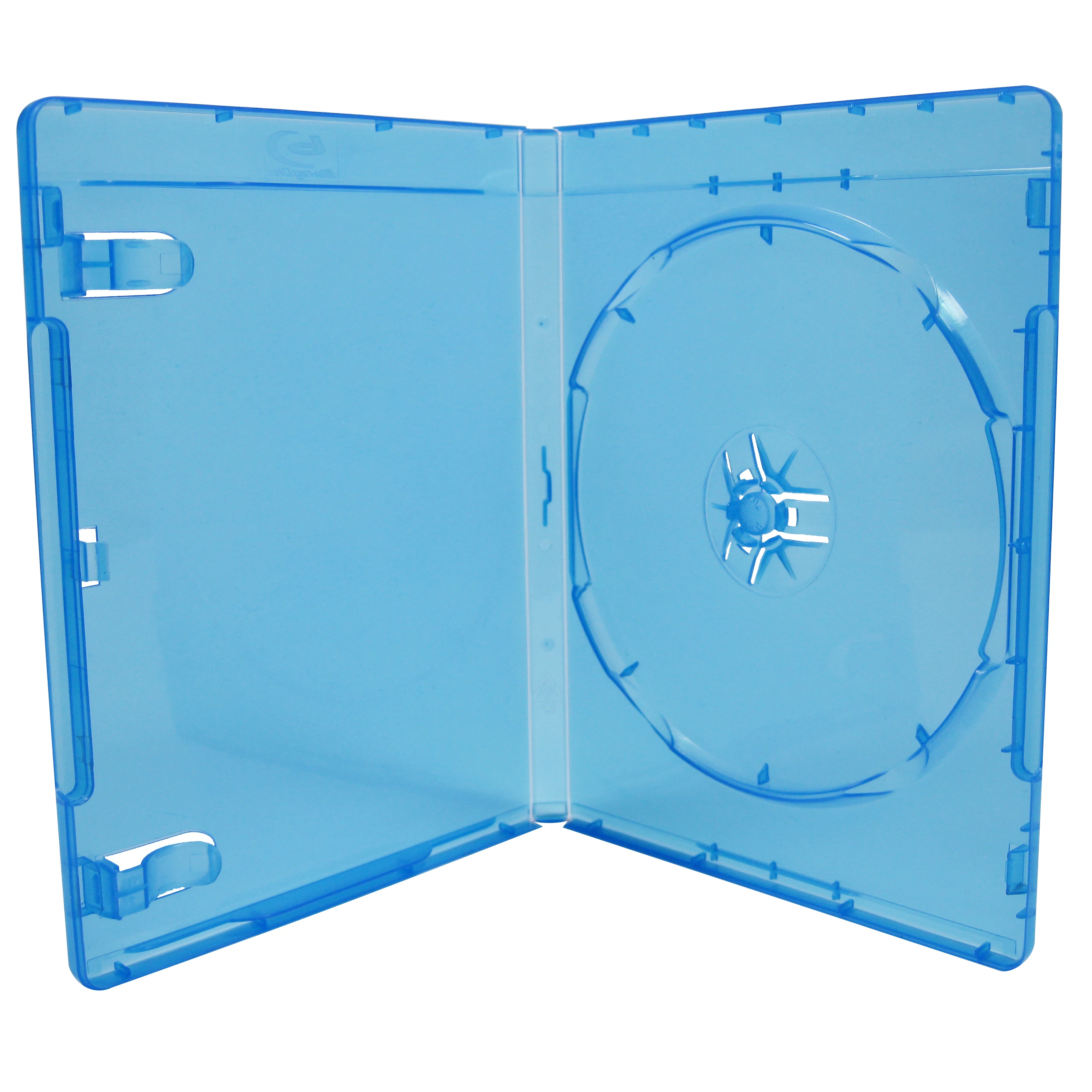 11mm Blu ray case BD box with emborsed logo blue or clear color 