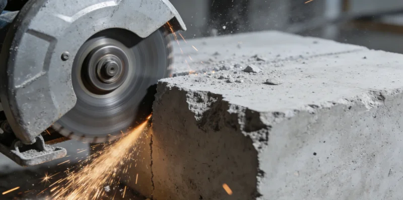 Clean concrete cutting with our saw blade - chip-free results