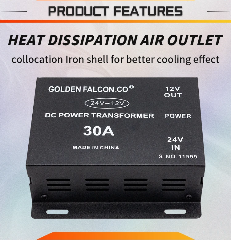 Car Converter 30a Car Step Down Transformer Dc24v To 12v Car Power