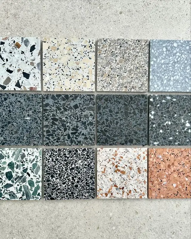 product yd stone factory direct colorful artificial stone floor tile polished terrazzo slab cement tile679-9