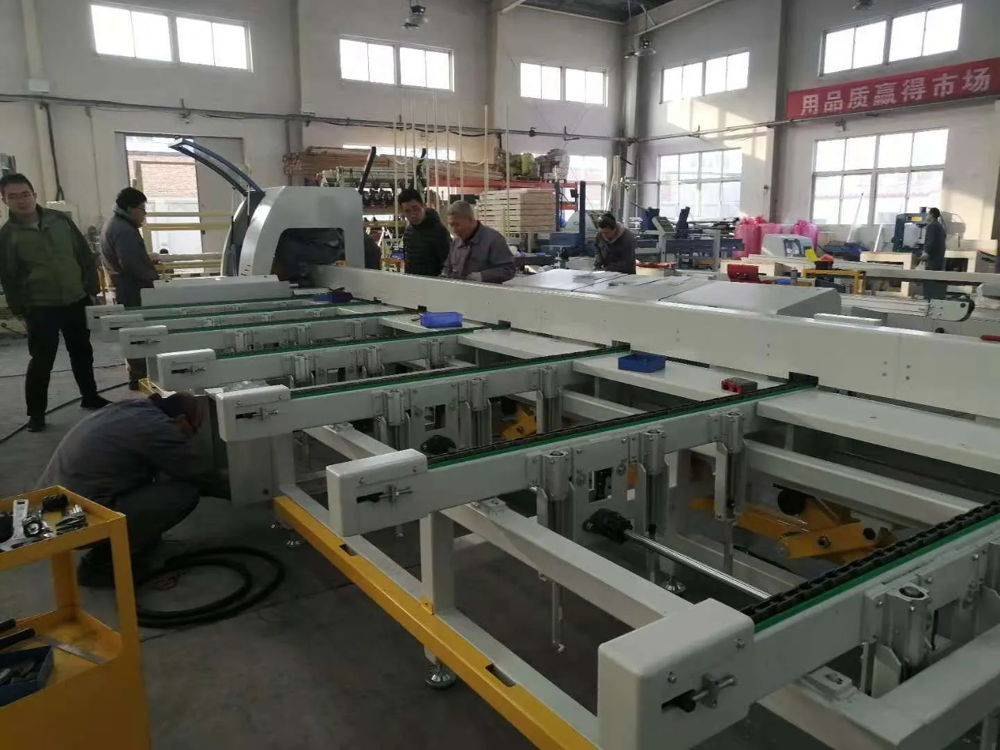 3 Phase Timber Automatic Cross Cut Off Saw Woodworking Machine With Feeding System