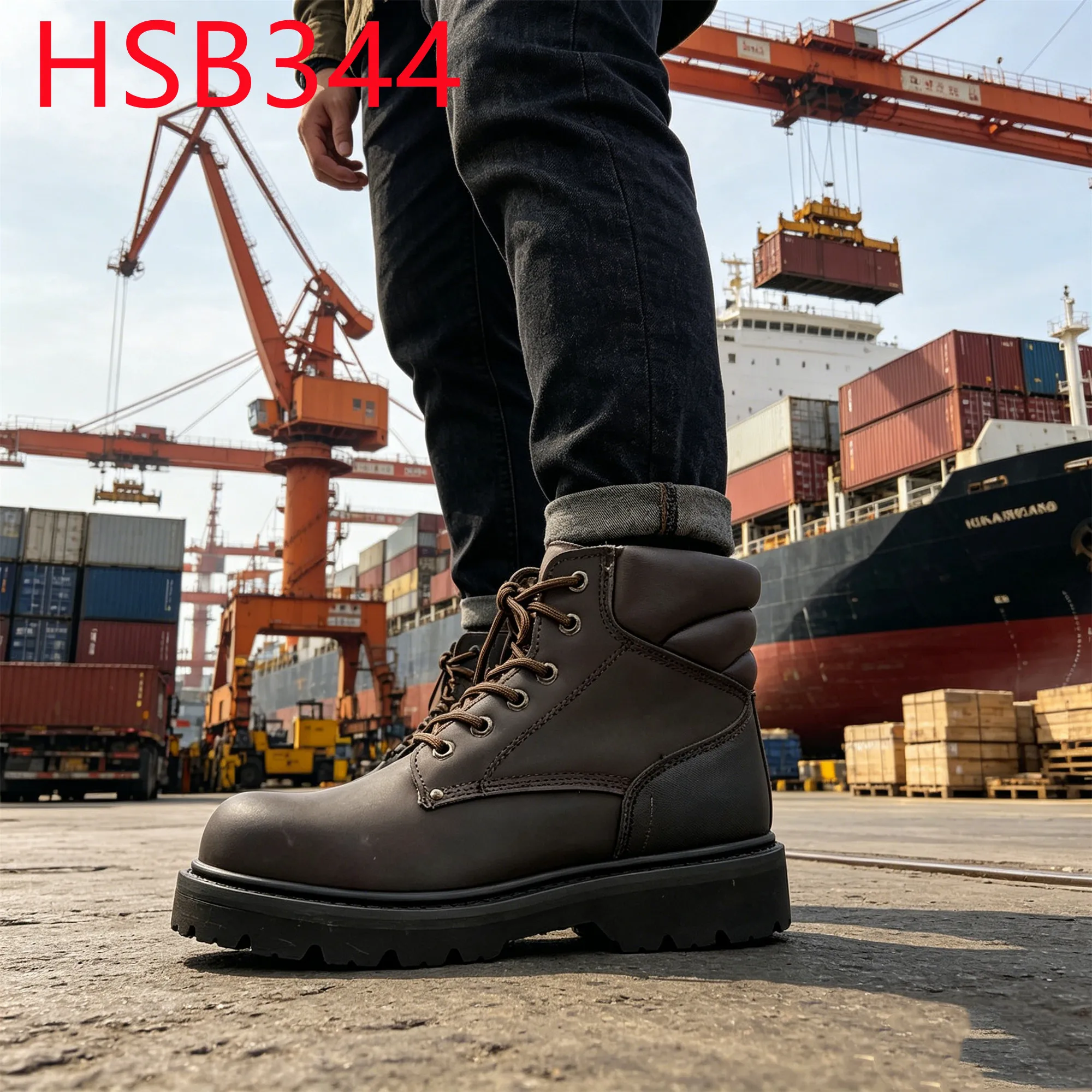 YYR,Electrical Work SA Standard Anti-puncture Safety Shoes Forklift Operation Anti-moist Goodyear Rubber Sole Labor Boots HSB344