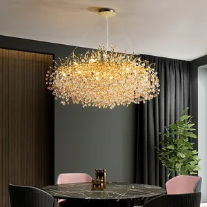 Italian Designer High-End Crystal Chandelier Creative Stylish Aluminum Luxury Pendant Light for Home Living Room Hotel Hall