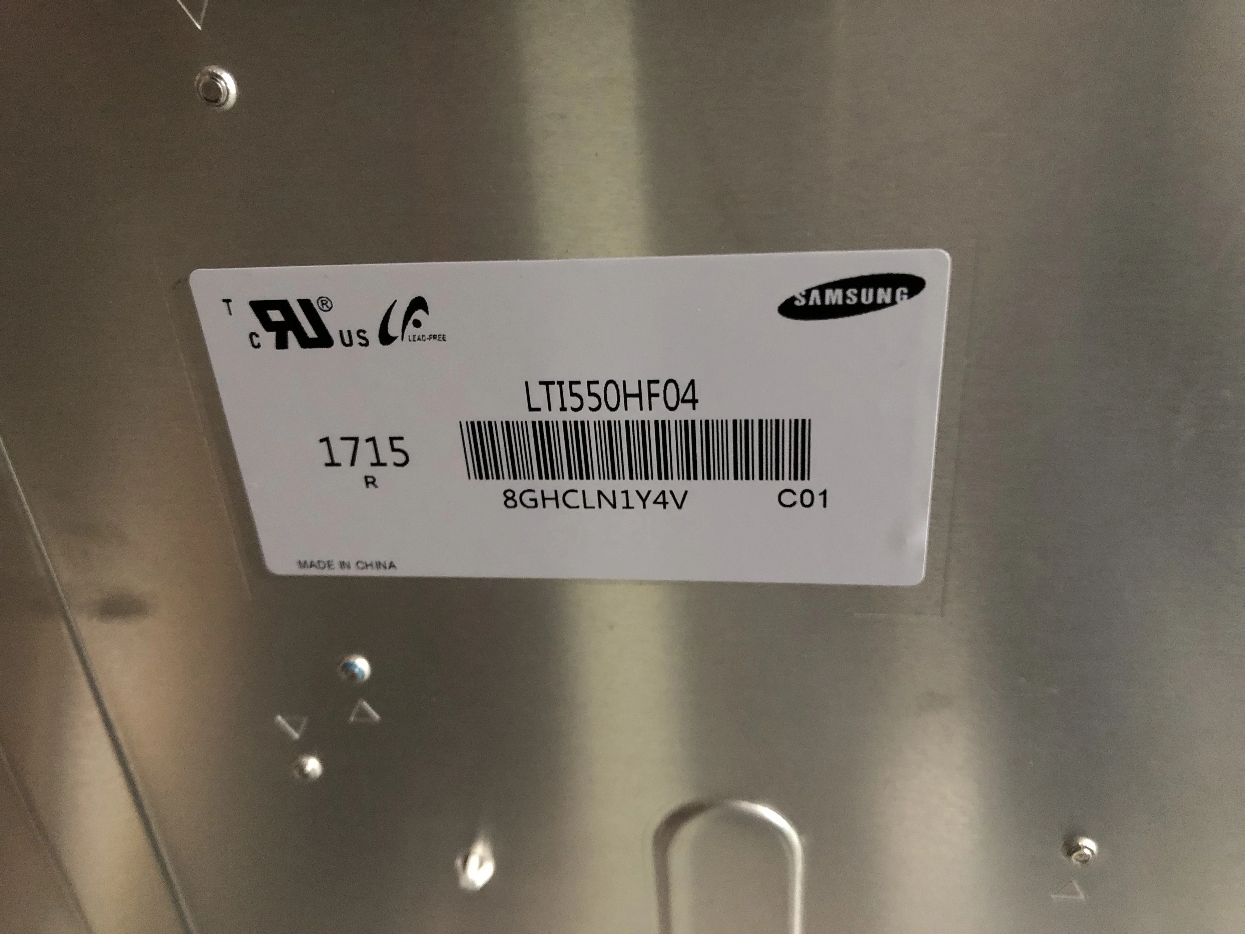 55インチ　LTI550HF04 液晶パネル　Samsung Samsung 55-Inch 2500 Nit TFT LCD Display Panel for Outdoor Signage